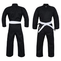 DRAGON Karate GI Martial Arts Uniform (Black) - 8Oz Kids to Adults Size