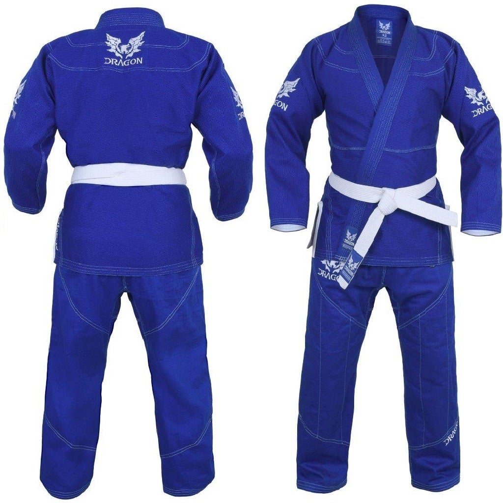 New DRAGON V2 450gsm BJJ Gi Jiu Jitsu Uniform - IBJJF Approved (Blue) 