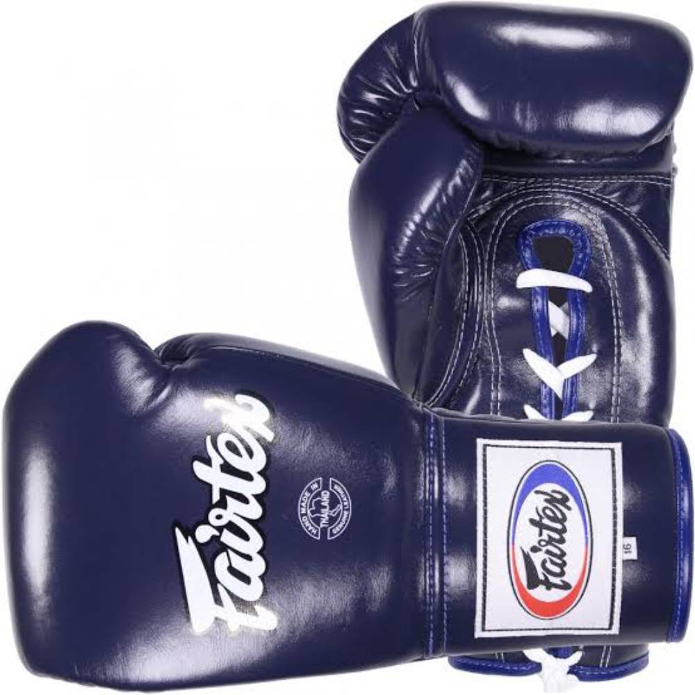 New FAIRTEX - Pro Leather / Lace Up Fight Boxing Muay Thai Gloves (BGL6)