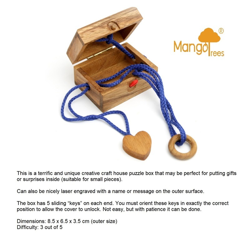 Heart Box Gift Box Tricky Puzzle Gp542 Buy 3d Puzzles 884495461054