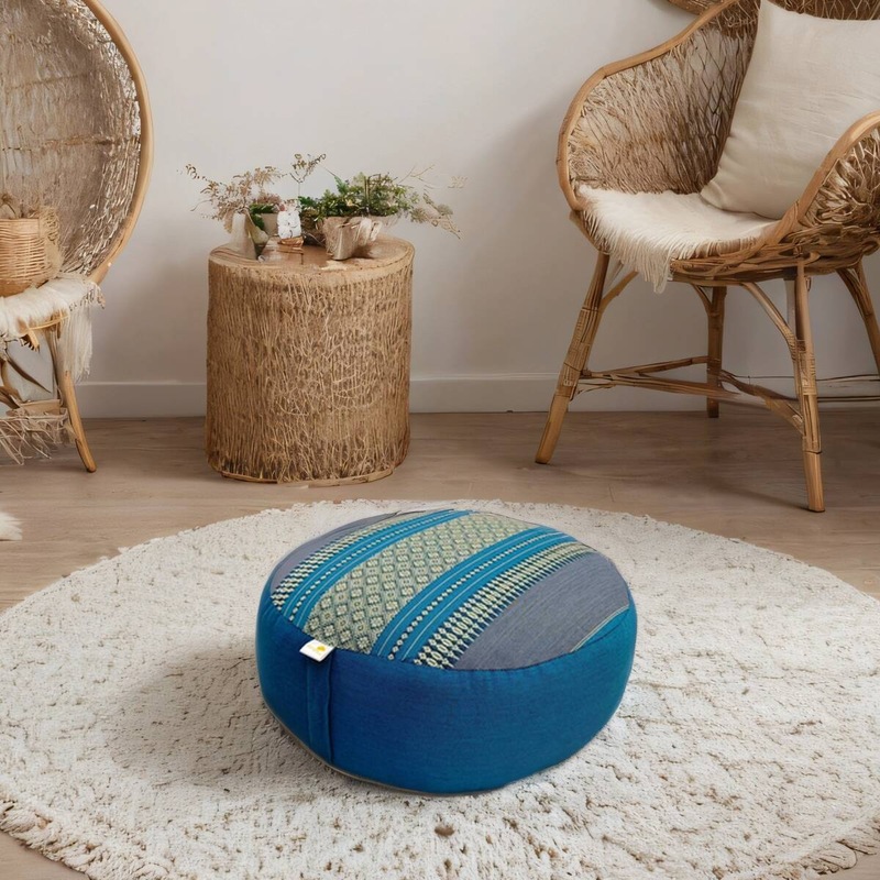 40cm Kapok Filled Zafu Ottoman Pouf Round Meditation Cushion MyDeal