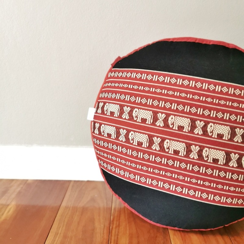 40cm Kapok Filled Zafu Ottoman Pouf Round Meditation Cushion MyDeal