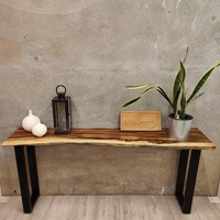 [MANGO TREES] "Bungalow" Console Table Live Edge Solid Raintree Wood [180cm]