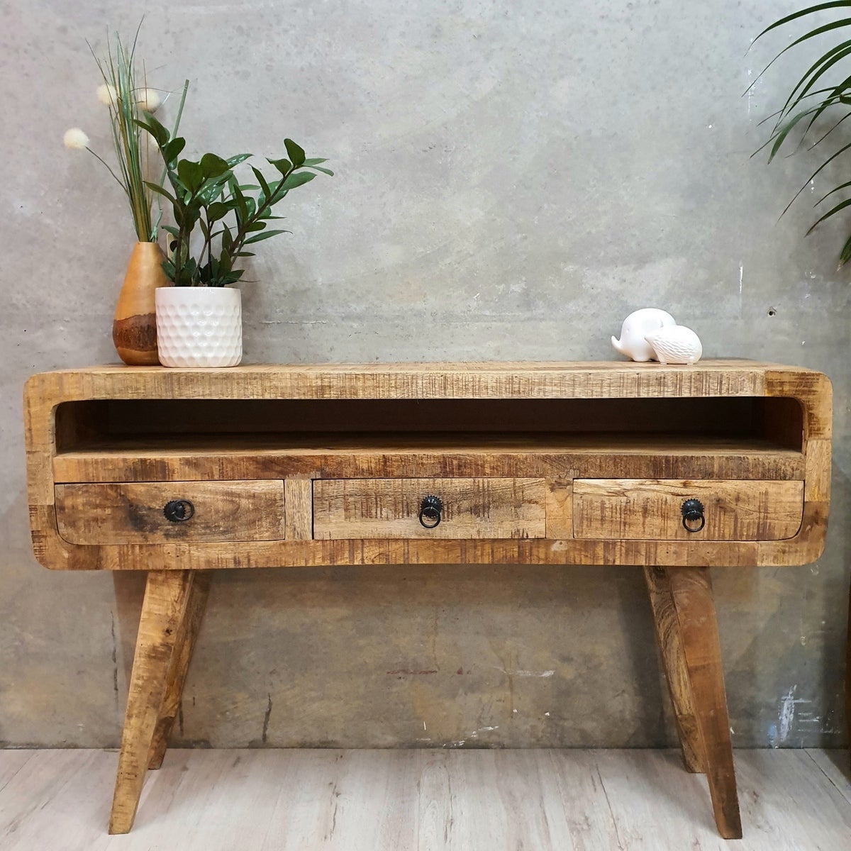 [MANGO TREES] "Cassina" Hall Table/Side Cabinet in Mango Wood 120cm