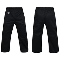 DRAGON Karate Pants Martial Arts Pants Black Gi Pants (8Oz) Kids to Adults S