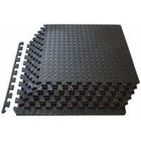 MORGAN Tatami Jigsaw Interlocking Gym Floor Mats 1cm Black