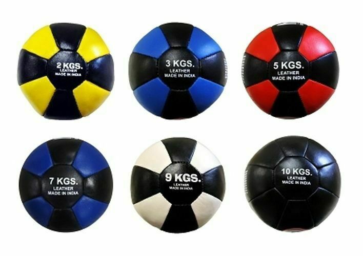 New MORGAN Leather Medicine Ball Exercise Workout Crossfit Gym 2-10KG Australia