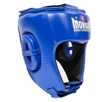 MORGAN Platinum Open Face Leather Head Guard Protector