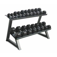 MORGAN Rubber Hex Dumbbell Rack