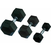 MORGAN Strength Equipment Trainning Rubber Hex Dumbbells - Pair (2-35Kg)