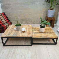 [Mango Trees] "Sanders" Wooden Nesting Coffee Table 70cm
