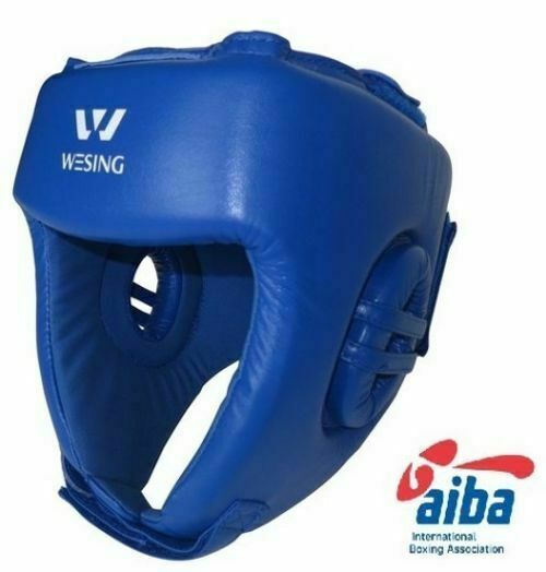 New WESING Aiba Approved Leather Muay Thai MMA Boxing Head Guard