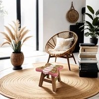 [Mango Trees] Wooden Kids Stools Children Step Stool Hand carved Solid Timber
