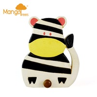 MANGO TREES Kids Room Wall Hooks Hanger Decorative Organizer Home Deco Zebra
