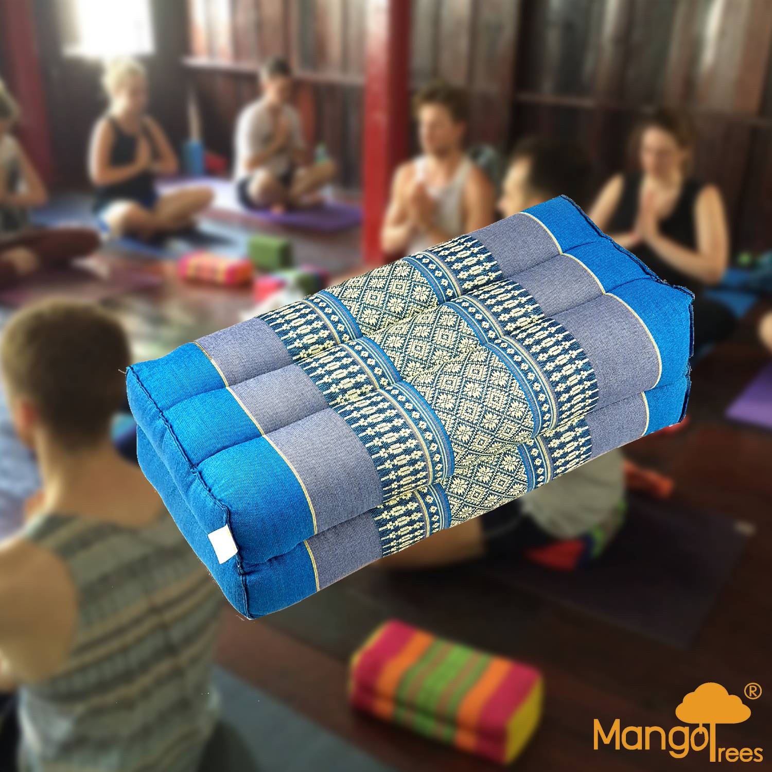 MANGO TREES Yoga Block Meditation Cushion Pillows Pilates Prop Bolster