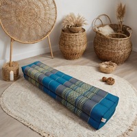 [[MANGO TREES] 80cm Long Bolster Yoga Block/Prop Natural Kapok Filled