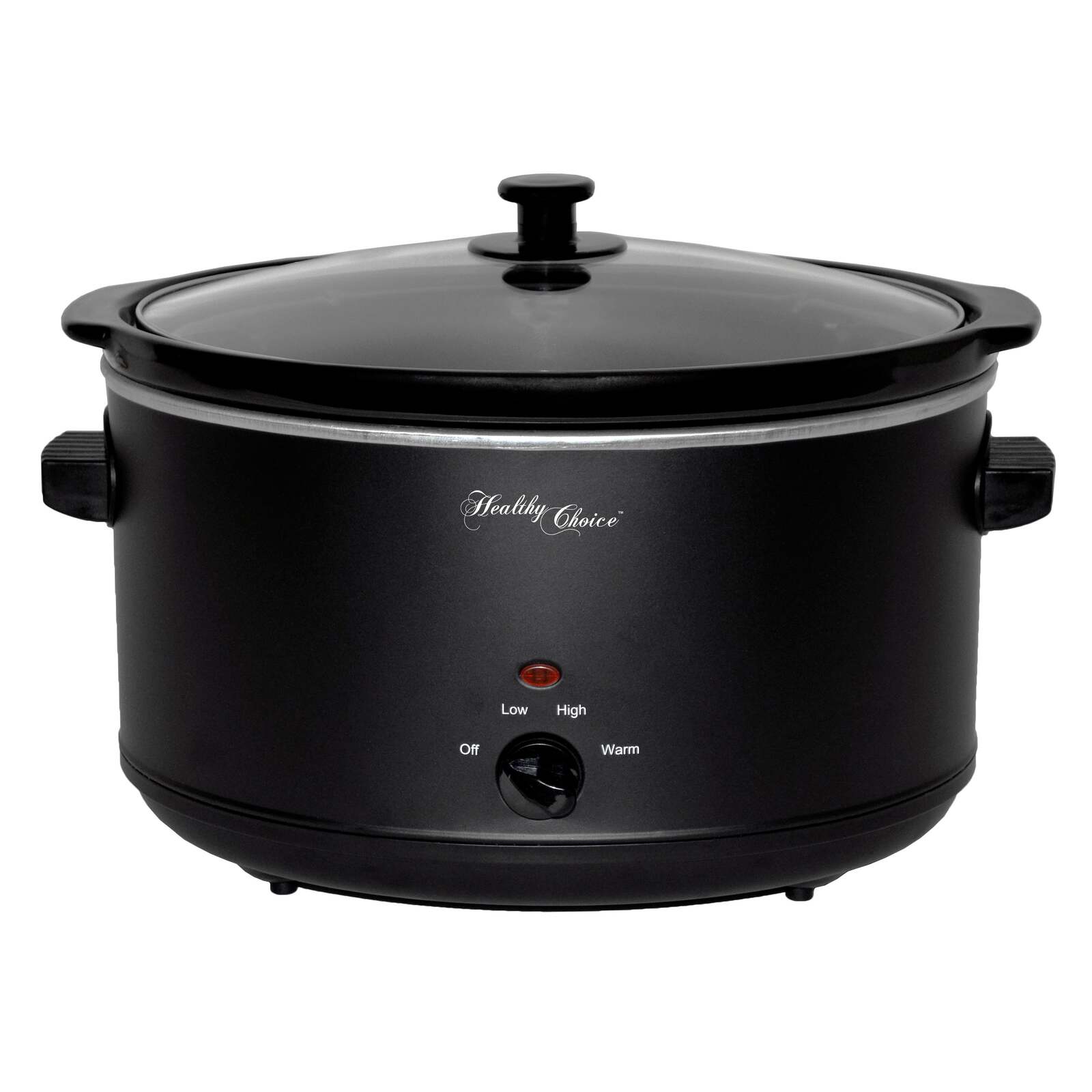 Healthy Choice 8L Slow Cooker Large Capacity Ceramic Pot (300W) - Black
