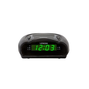 Lenoxx AM/FM Alarm Clock & Radio w/ Green LED Time Numbering
