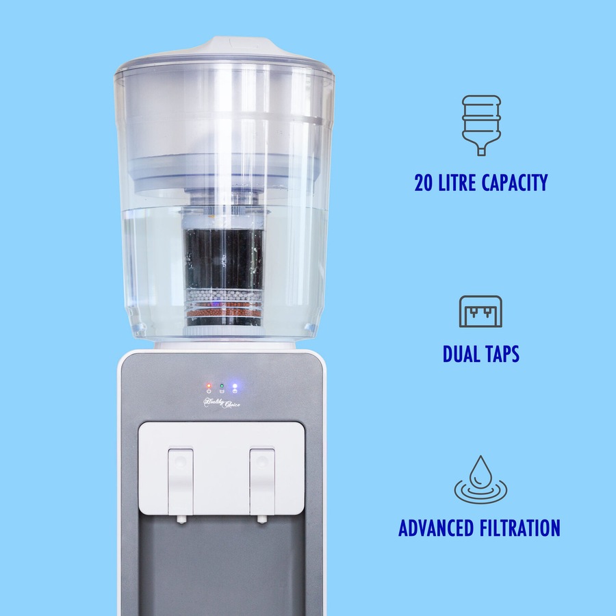 Healthy Choice Standing Cooler, Filter & Water Dispenser (20L) Dual Tap