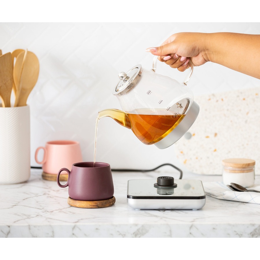Healthy Choice 1.2L Digital Glass Kettle w/ Electric Tea Pot & Infuser 800W