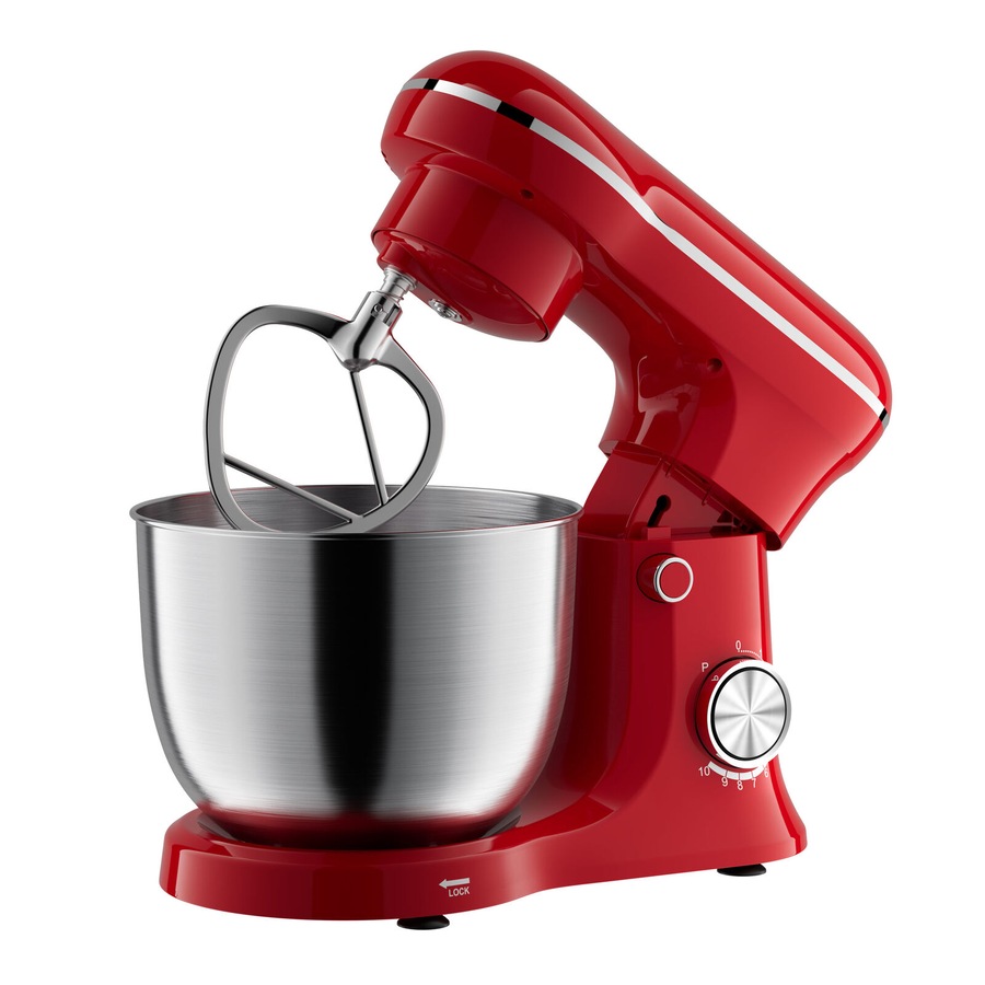 Healthy Choice 400W Mix Master 5L Kitchen Stand (Red) w/ Bowl/ Whisk/ Beater