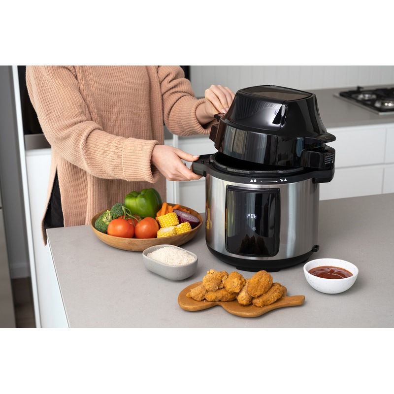 Buy Healthy Choice 6L Air Fryer + Pressure Cooker Silver MyDeal