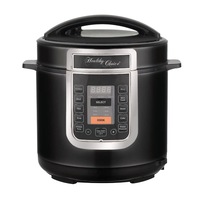 Healthy Choice 6L Electric Slow & Pressure Cooker (Black/Silver) 8 Programs, 1000W