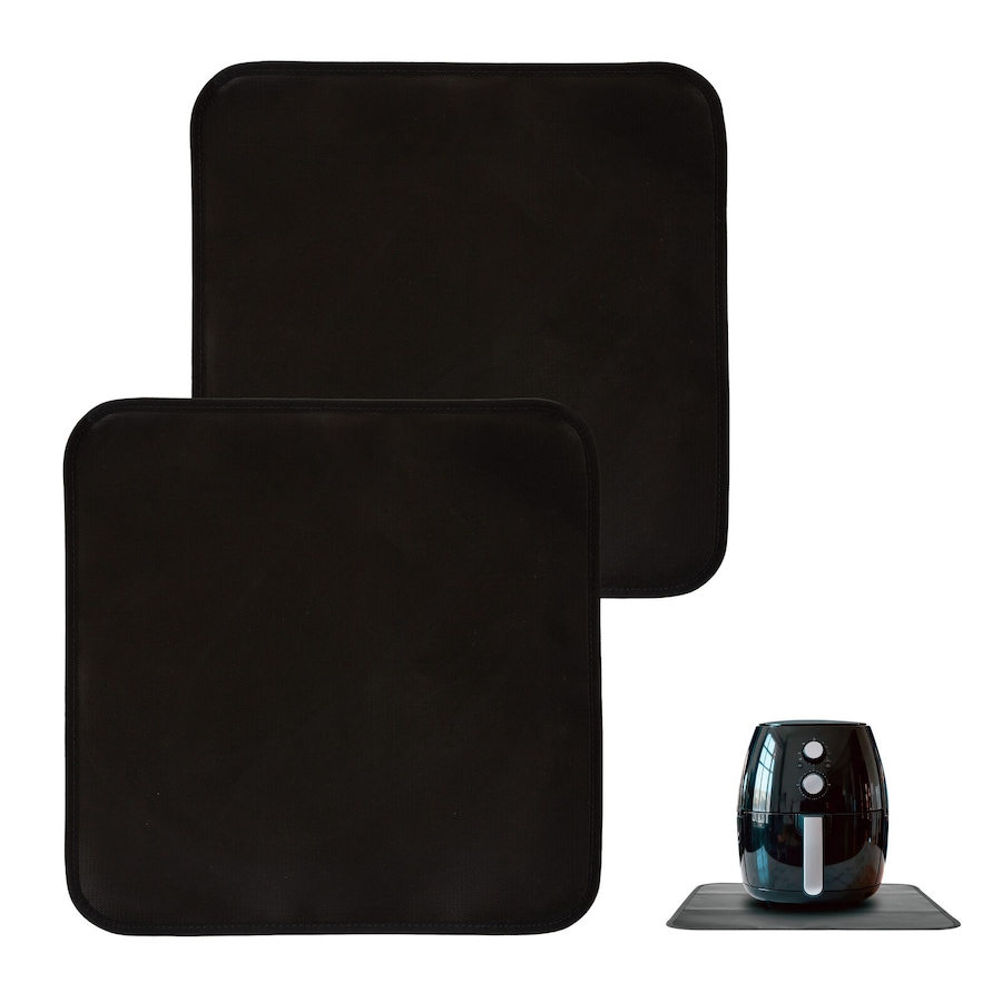 Healthy Choice Non Slip Heat Resistant Air Fryer Benchtop Protector Mats, 2 Pack, 40cm x 40cm