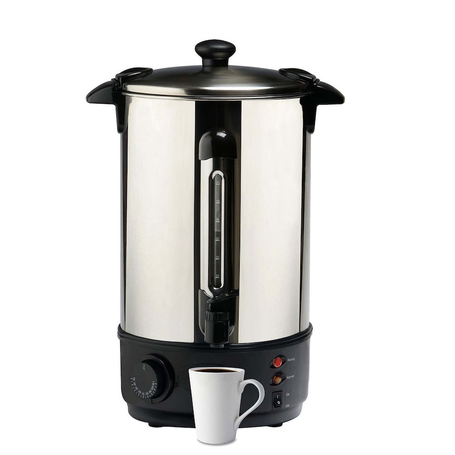 Healthy Choice Stainless Steel 10L Hot Water Urn, 2000W & Temperature Control