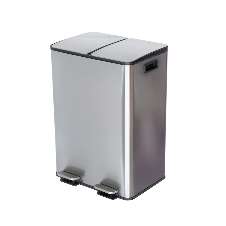 Healthy Choice Stainless Steel Dual Compartment (30L each Section) Pedal Operation Rubbish Bin