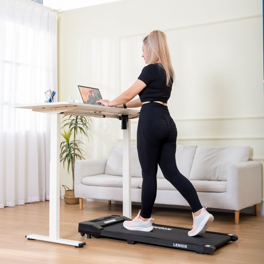 Lenoxx 1.5 HP 52cm Electric Walking Pad Treadmill with Remote Control and Display Screen