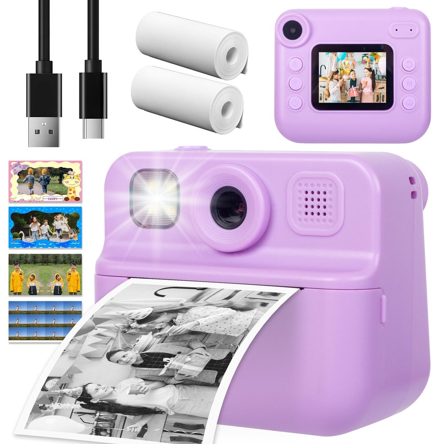 Lenoxx Kids 48MP Instant Print Camera with Dual Lens and 1080P HD Video