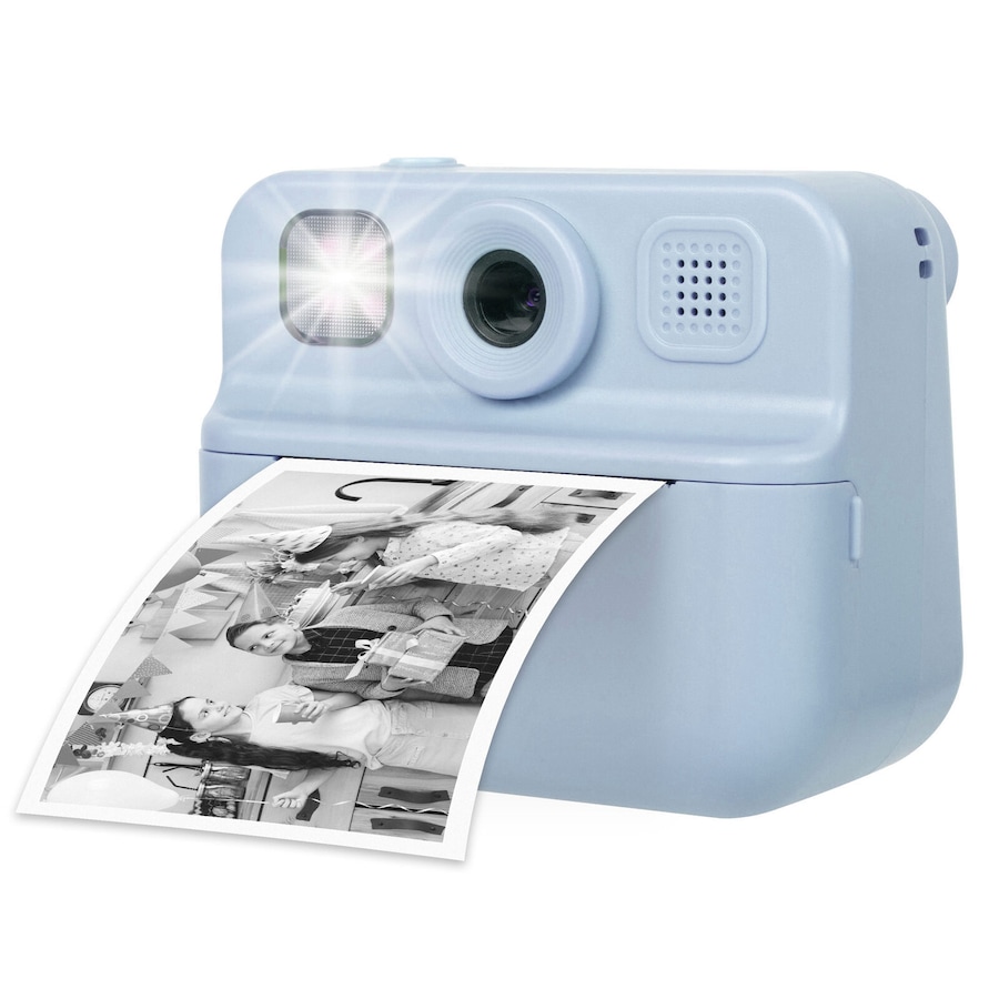 Lenoxx Kids 48MP Instant Print Camera with Dual Lens and 1080P HD Video (Blue)