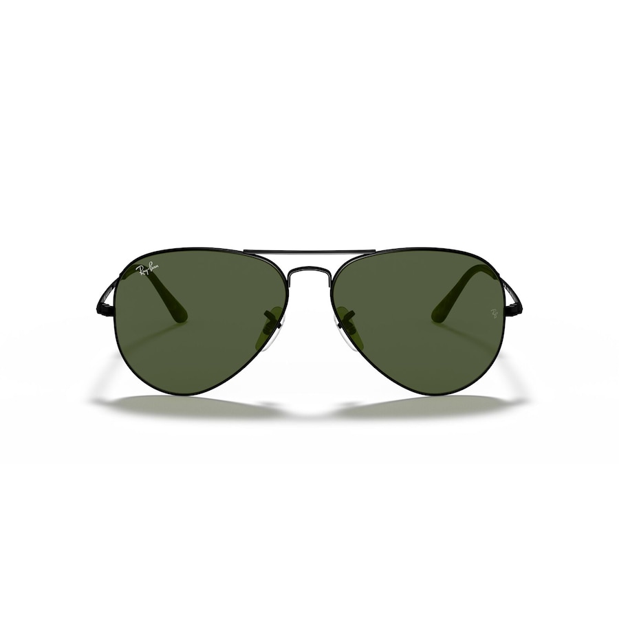 Ray Ban Aviator Metal II in Black and Green Sunglasses