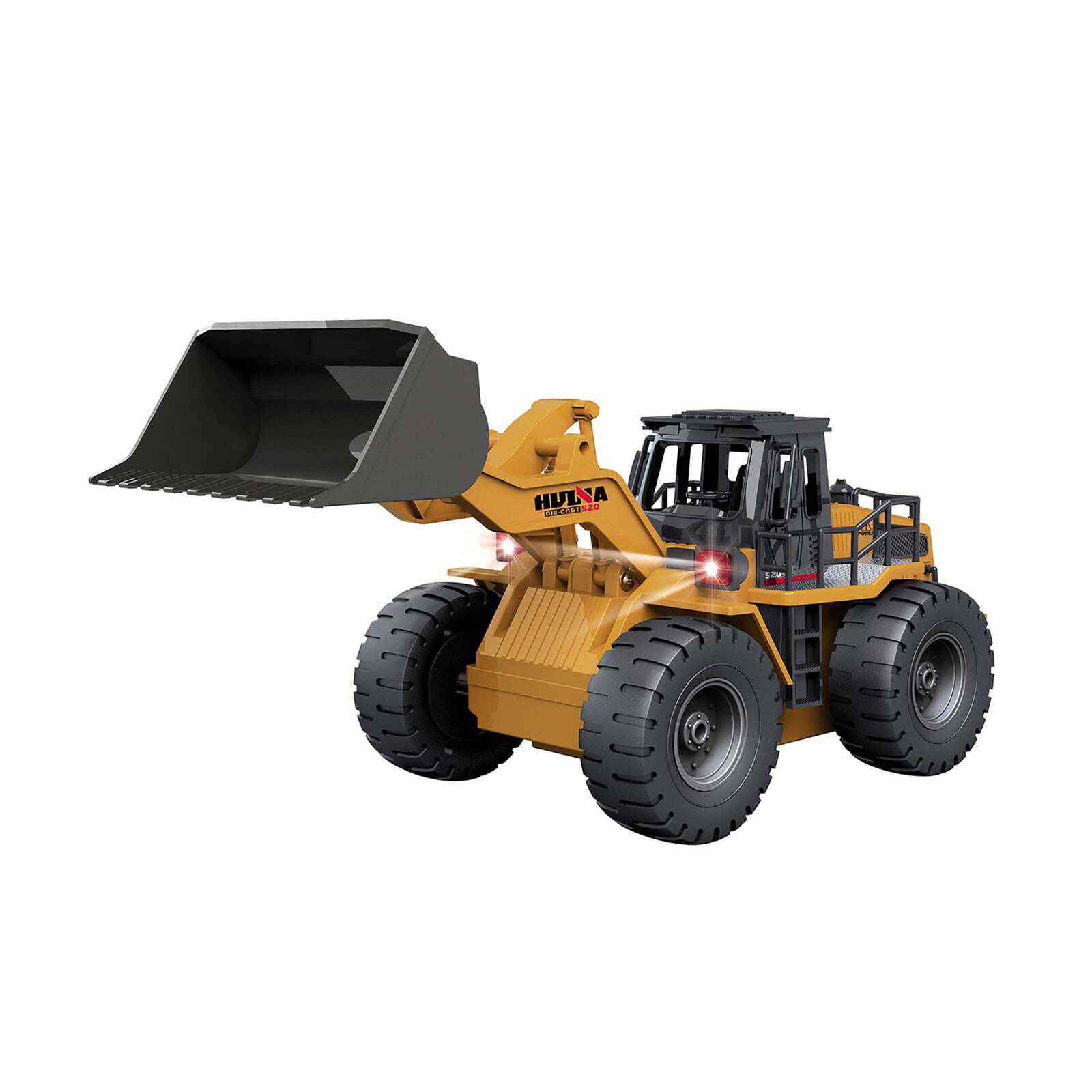 Lenoxx Remote Control Model Bulldozer Truck (Yellow), Driving Cab and Scoop