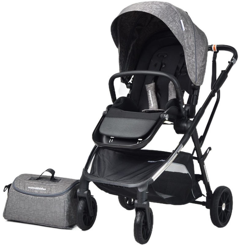 Buy Compact City PU LEATHER Brown Aluminium Alloy 2in1 Baby Pram Baby