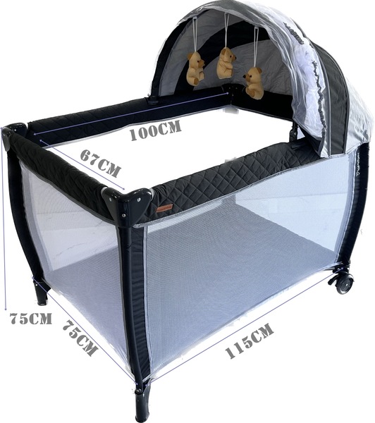 Playpen Portable Baby Bed Australia Buy Dreamtime Grey Portacot