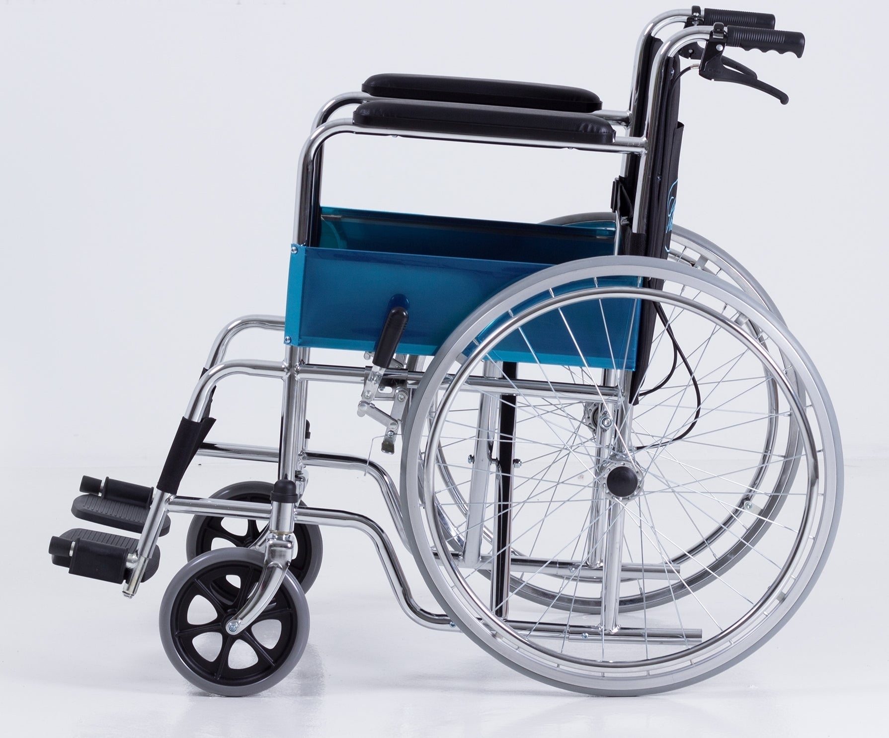 Skiiddii Portable Folding Wheel Chair Wheelchair Lightweight Mobility Aid