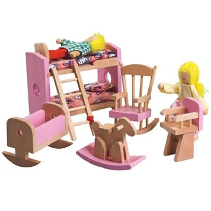 50 pcs Doll House Wooden Furniture Set w/ 4 Dolls Buy Dolls & Figurines 28589
