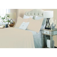 Double Size Cotton Quilt Cover Set in Linen 1500TC