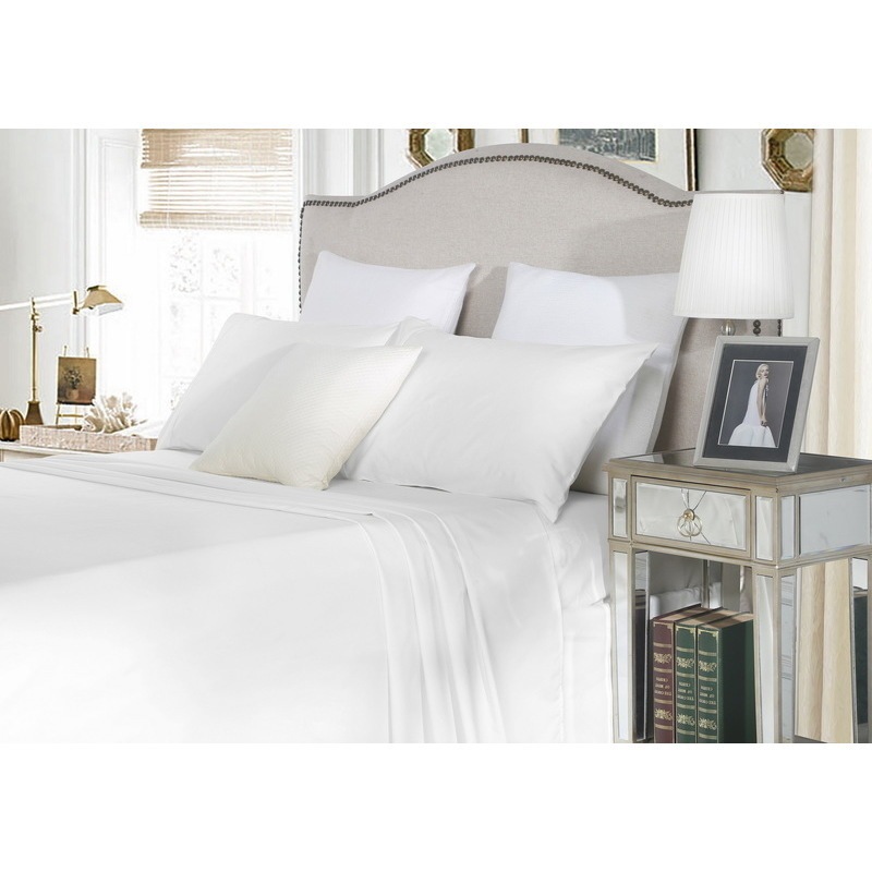 Buy King Single Cotton Fitted Sheet Set in White 1500TC MyDeal