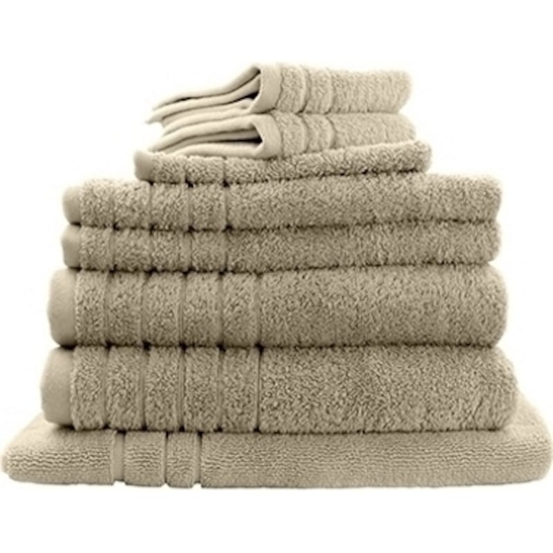Buy 8pc Soft Egyptian Cotton Bath Towel Set in Camel MyDeal