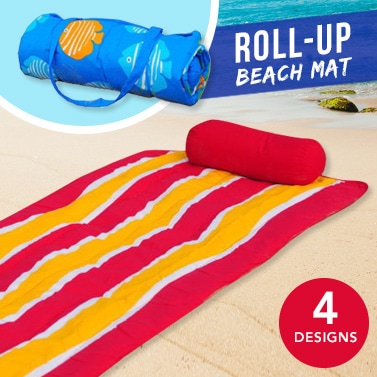 beach mat and pillow