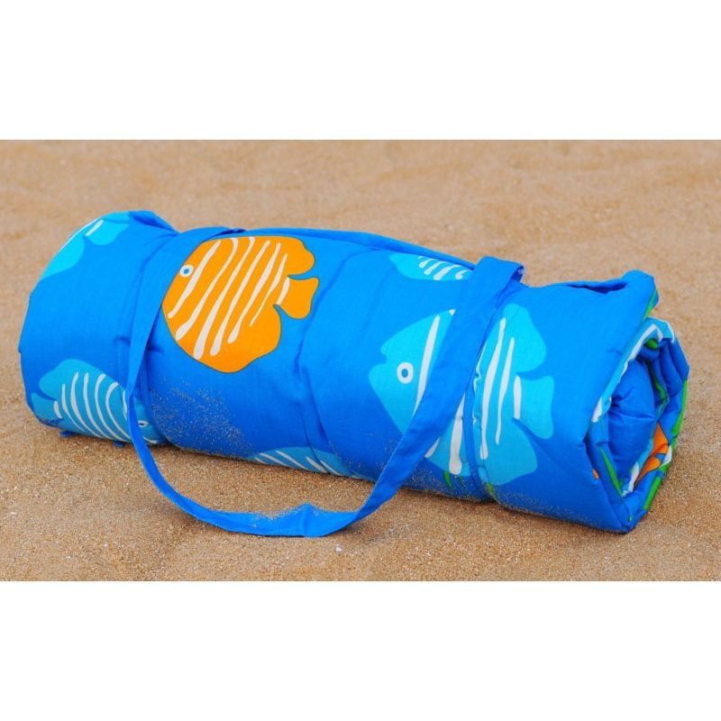 Buy Roll Up Reversible Beach Mat With Pillow Mydeal