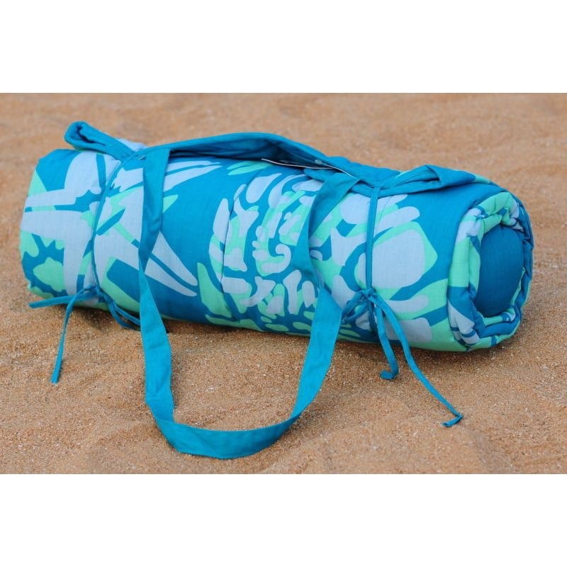 Buy Roll Up Reversible Beach Mat With Pillow Mydeal