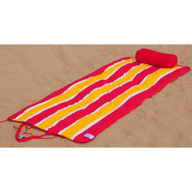 Buy RollUp Reversible Beach Mat with Pillow MyDeal
