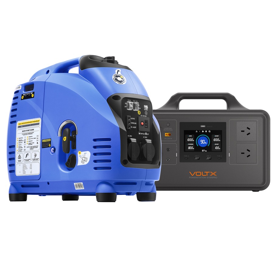 GENTRAX 3.5KW Inverter Generator + 1800W VoltX Power Station – Portable Backup Power Bundle