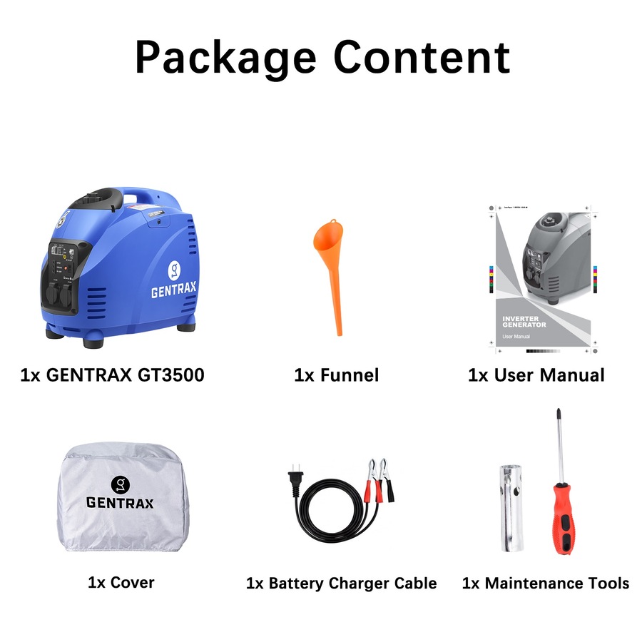 GENTRAX 3.5KW Inverter Generator + 1800W VoltX Power Station – Portable Backup Power Bundle