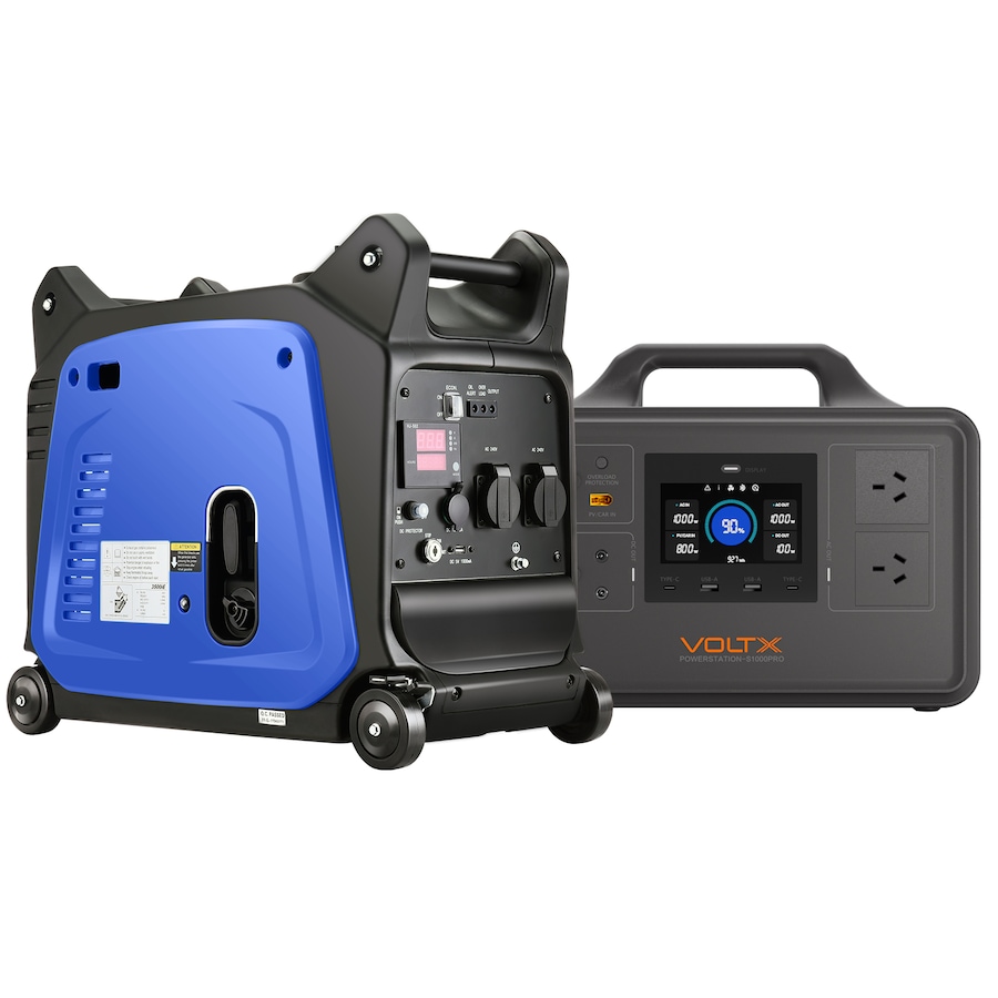 GENTRAX 3.5KW Inverter Generator + 1800W VoltX Power Station – Portable Backup Power Bundle