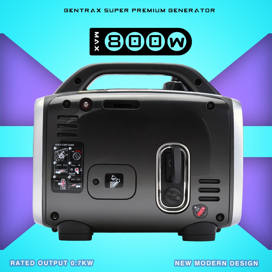 GENTRAX GPRO 800 800W Inverter Generator – Lightweight 9.3kg, Safe for Electronics, Perfect for RVs, Camping & Travel